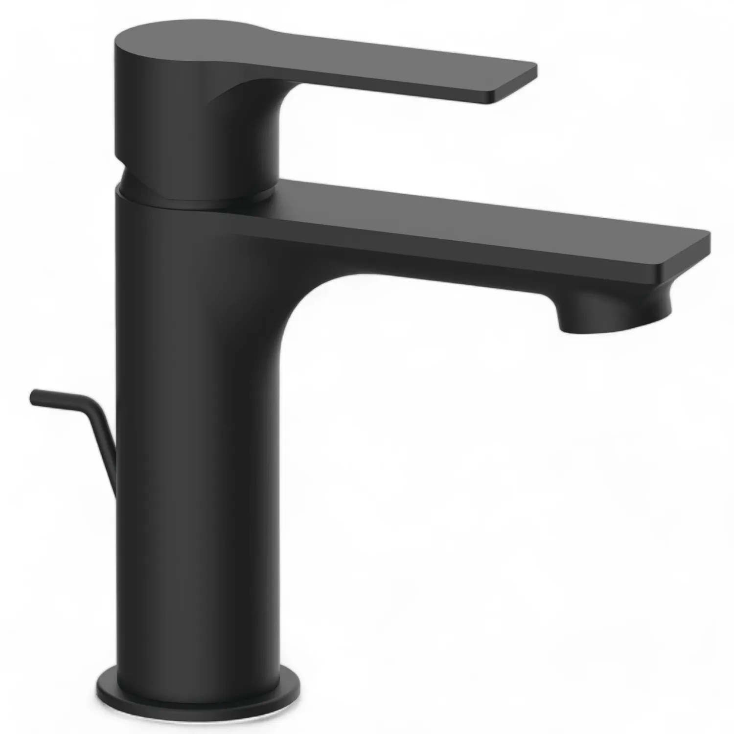 Mitigeur de lavabo Remer Energy 100 avec tirette et vidage en laiton noir mat