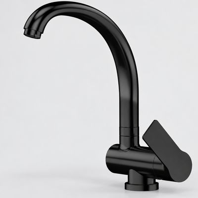 Mitigeur de cuisine Remer Energy avec bec haut et escamotable (modèle sous fenêtre) en laiton noir mat