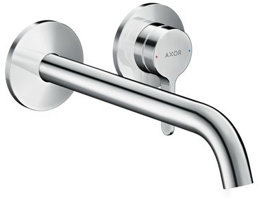 Mitigeur de lavabo encastré AXOR One 220 mm, avec poignée manette et bonde à écoulement libre