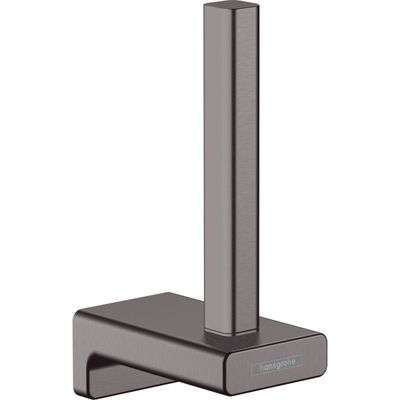 Porte-papier réserve WC Hansgrohe AddStoris Q en noir chromé brossé