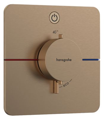 Set de finition pour mitigeur thermostatique encastré Hansgrohe ShowerSelect Comfort Q avec 1 fonction en bronze brossé