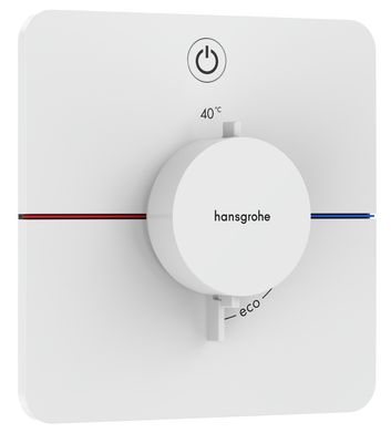 Set de finition pour mitigeur thermostatique encastré Hansgrohe ShowerSelect Comfort Q avec 1 fonction en blanc mat