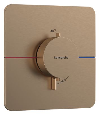Set de finition pour mitigeur thermostatique encastré Hansgrohe ShowerSelect Comfort Q en bronze brossé