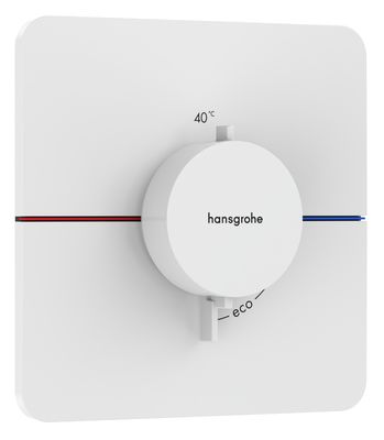 Set de finition pour mitigeur thermostatique encastré Hansgrohe ShowerSelect Comfort Q en blanc mat
