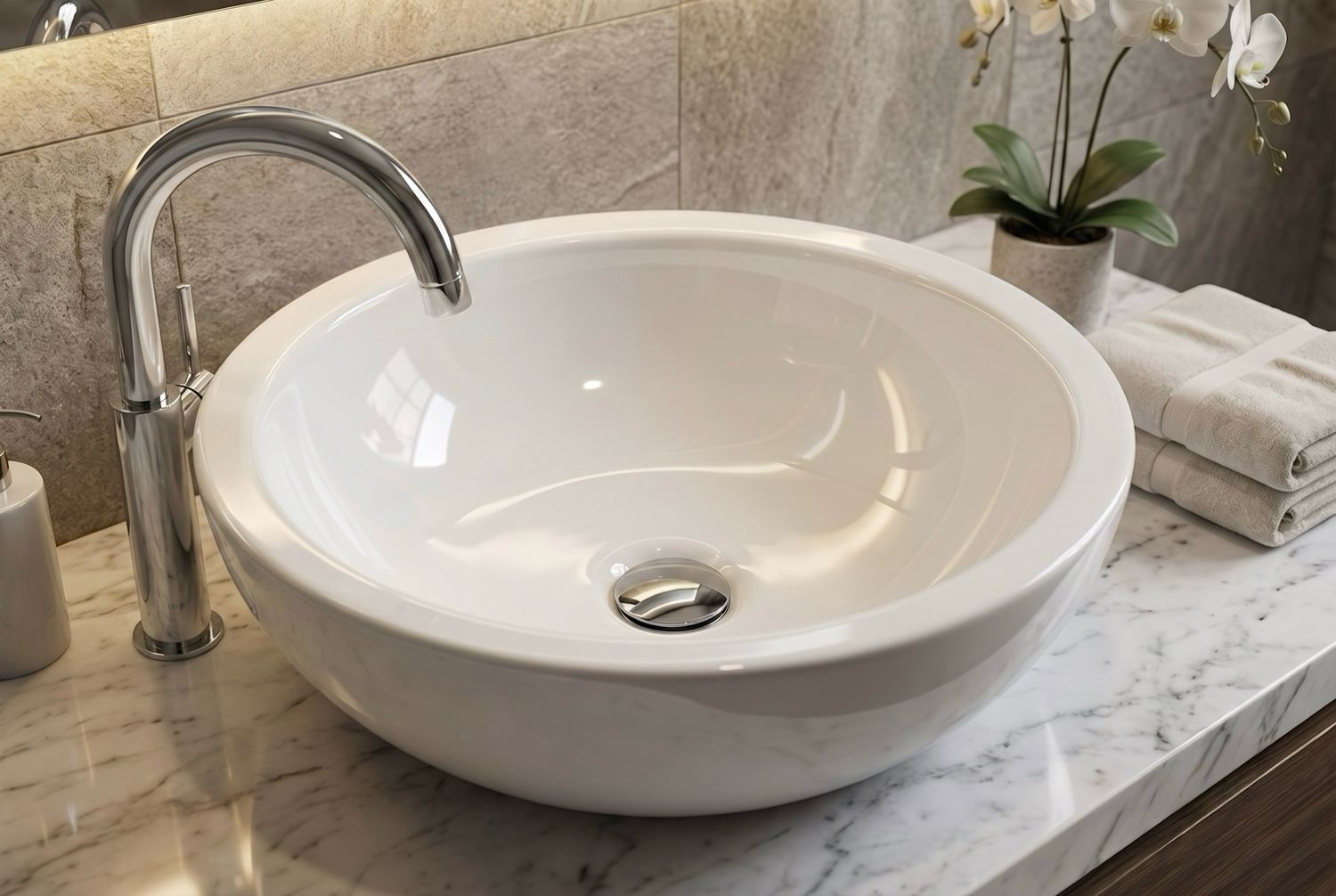Countertop basin Opera 50 cm in white — Product view 2