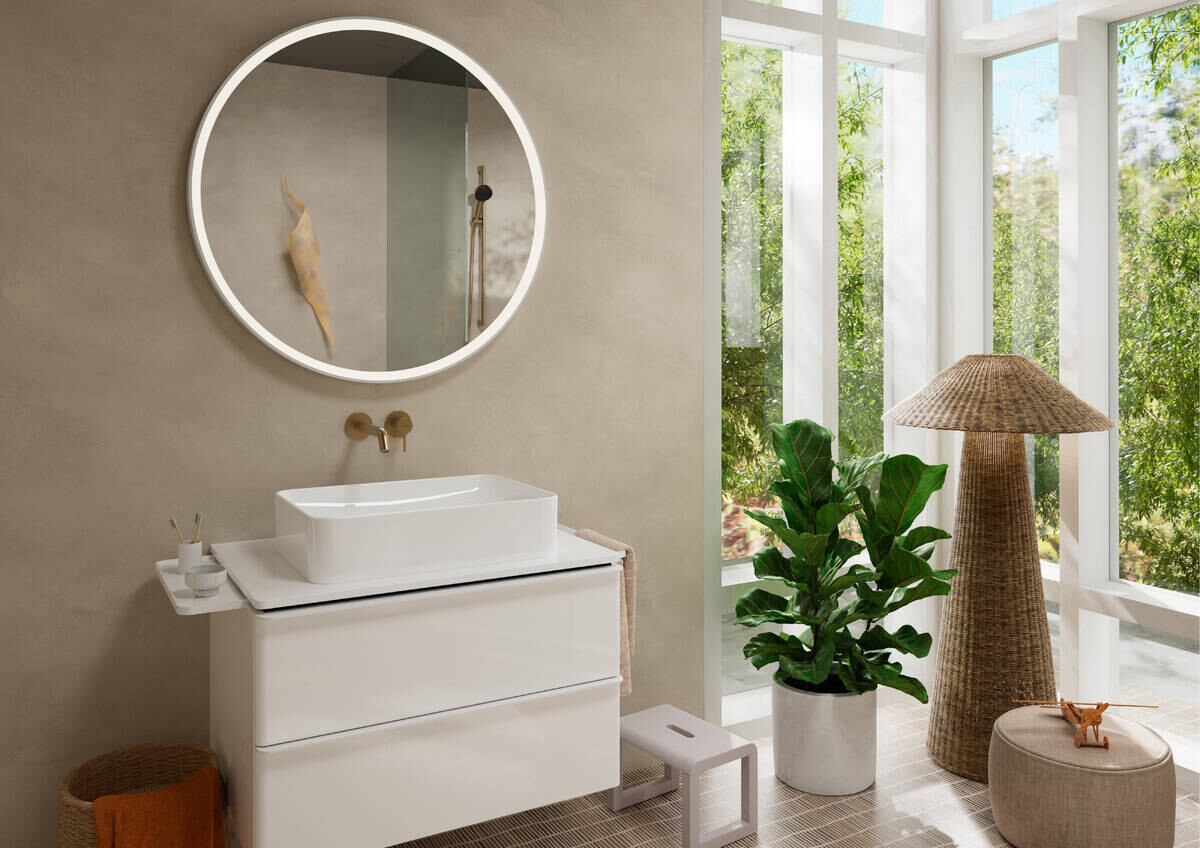 Mitigeur de lavabo encastré Hansgrohe Tecturis S 225 mm en bronze brossé