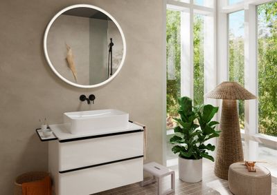 Mitigeur de lavabo encastré Hansgrohe Tecturis S 225 mm en noir mat
