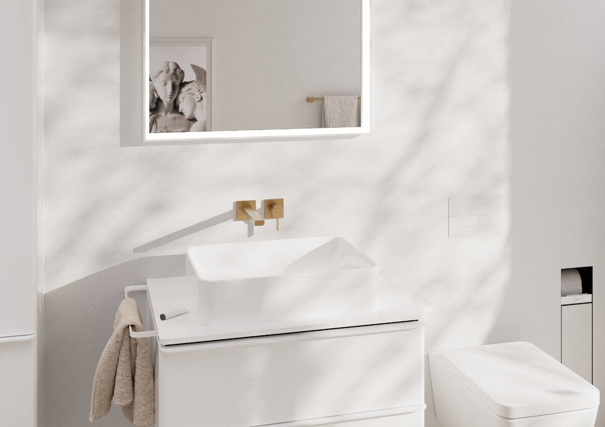 Mitigeur de lavabo encastré Hansgrohe Tecturis E 225 mm en bronze brossé
