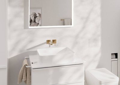 Mitigeur de lavabo encastré Hansgrohe Tecturis E 225 mm en bronze brossé
