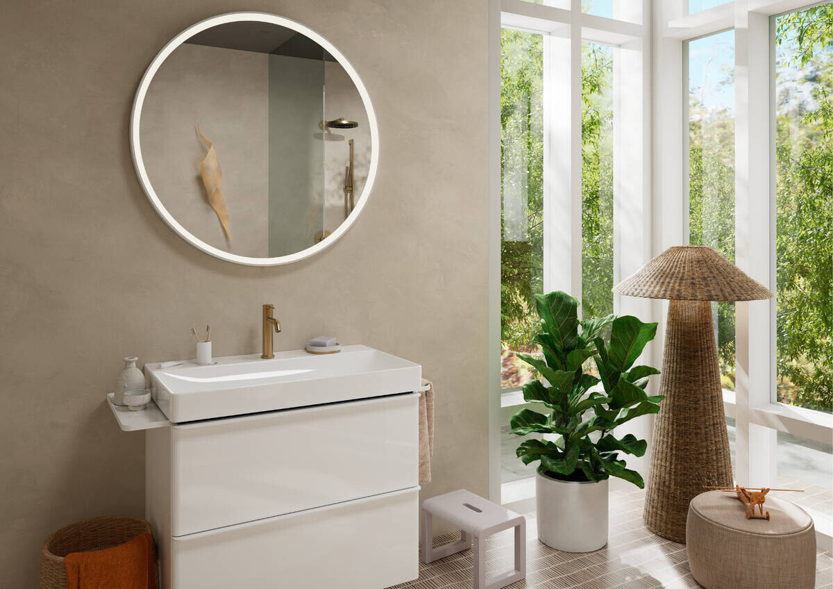 Hansgrohe Tecturis S 110 Basin Mixer with Pull Rod and Waste in Brushed Bronze