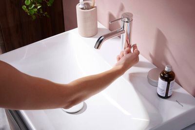 Hansgrohe Tecturis S 110 Basin Mixer with Pull Rod and Drain Set