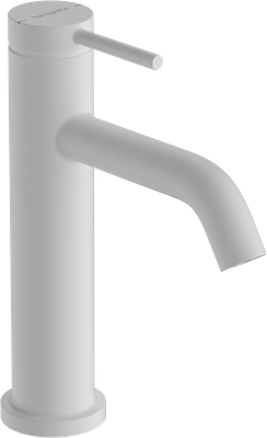 Hansgrohe Tecturis S 110 Basin Mixer with Pull Rod and Waste in Matte White