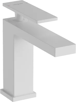Mitigeur de lavabo Hansgrohe Tecturis E 110 avec tirette et vidage en blanc mat
