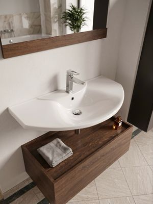 Wall-Mounted Base Cabinet 100 cm for Bathroom (without Basin)