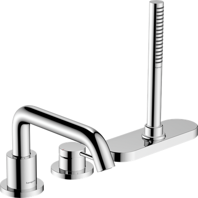 Mélangeur 3 trous pour montage sur bord de baignoire Hansgrohe Tecturis S avec sBox