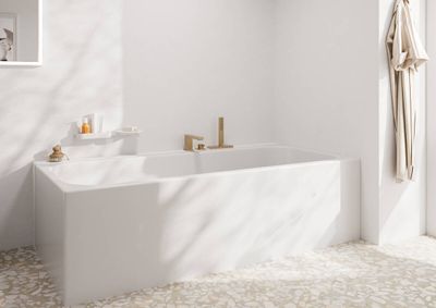 Mélangeur 3 trous pour montage sur bord de baignoire Hansgrohe Tecturis E avec sBoxn en bronze brossé