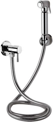 Hygienic WC Set with Visible Remer Minimal Faucet in Chrome-Plated Brass