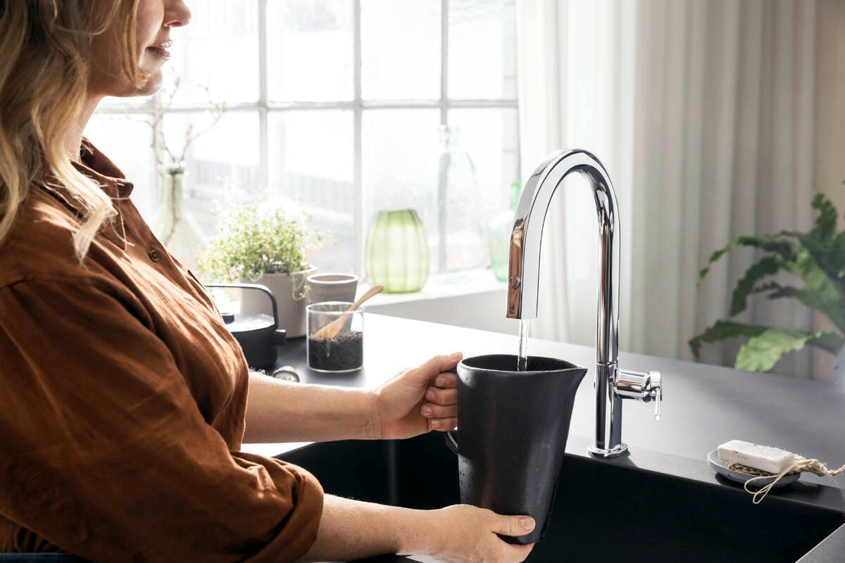 Mitigeur de cuisine Hansgrohe Aqittura M91 210, avec douchette extractible 1 jet