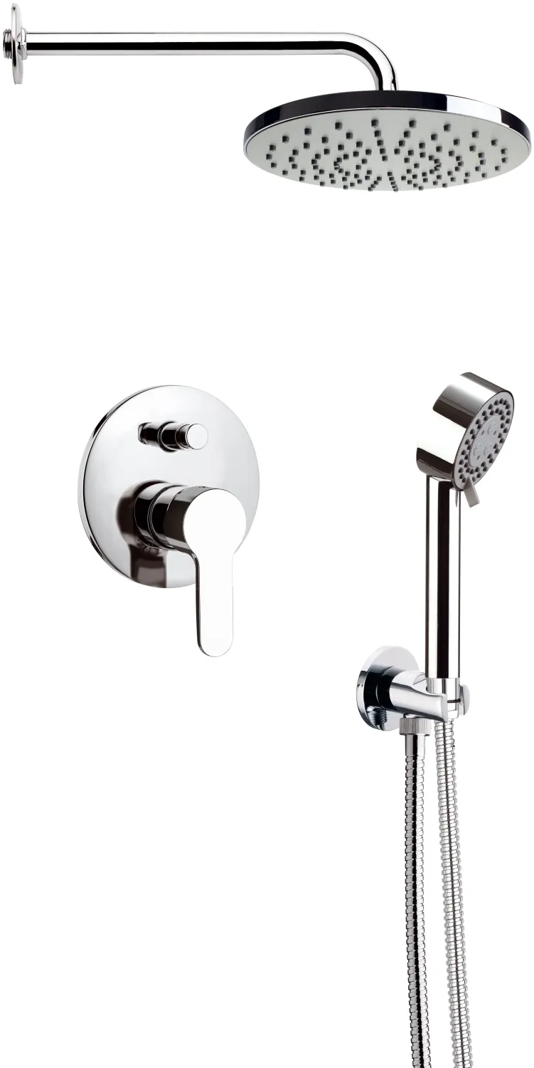Ensemble de douche encastré Remer Winner 200 mm en laiton chromé — vue 3