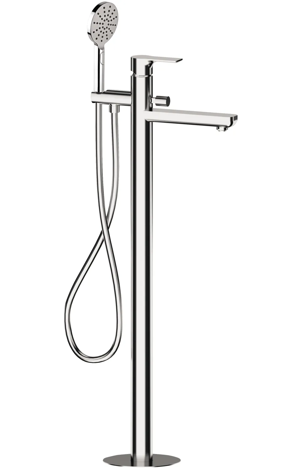 Remer Energy Bath/Shower Mixer for Floor Mount in Chrome-Plated Brass