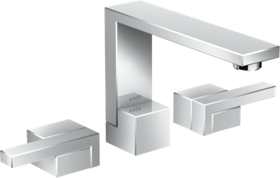 Mélangeur de lavabo 3 trous Axor Edge 130, avec bonde push-open
