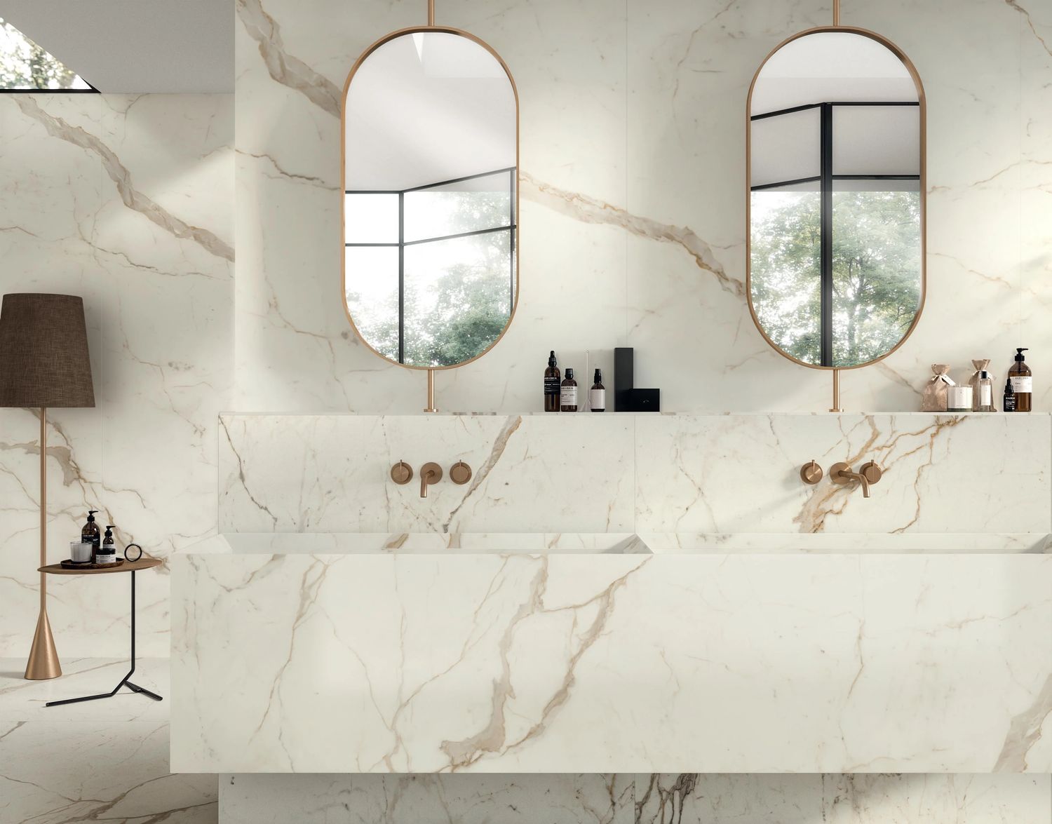 Marvel Shine Calacatta Prestigio Polished Porcelain Stoneware 120 x 240 cm - Atlas Concorde