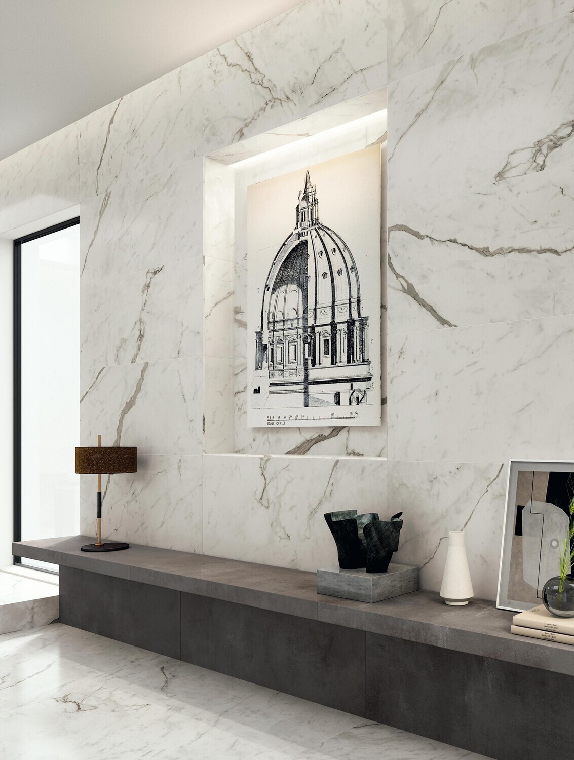 Grès cérame Marvel Shine Statuario Supremo Lappato poli 120 x 120 cm - Atlas Concorde — vue 4