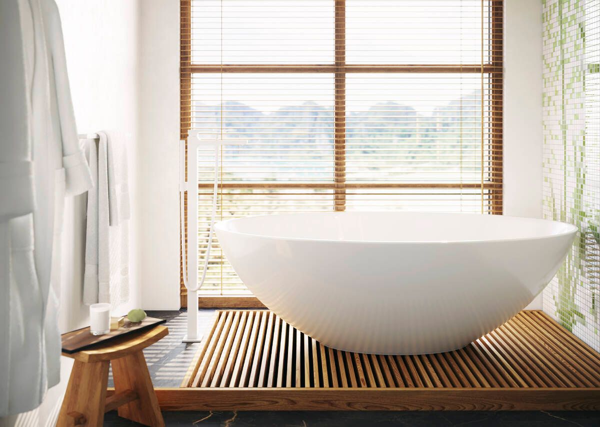 Hansgrohe Metropol Bath/Shower Mixer for Floor-Mounted Installation in Matte White