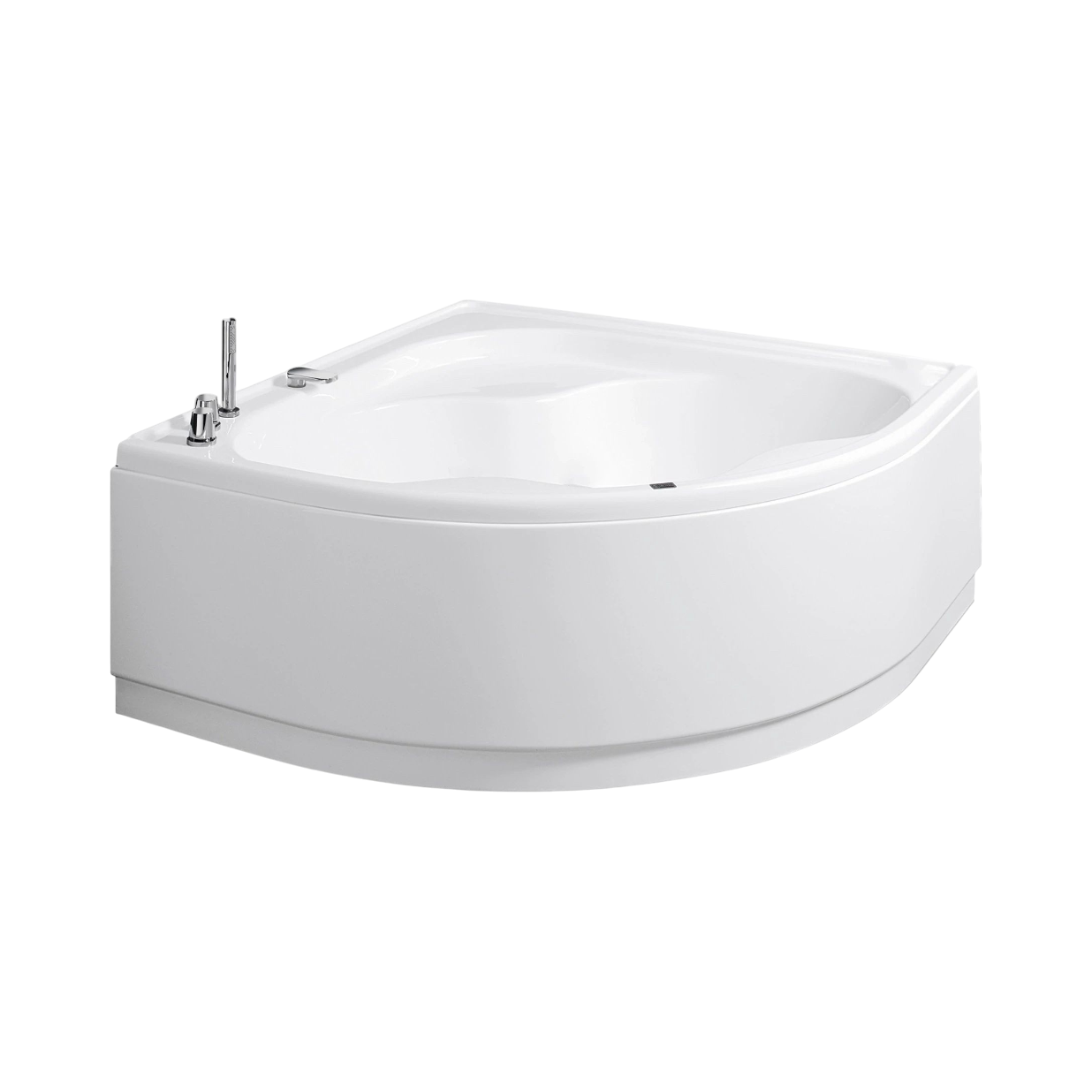 Baignoire d'angle Glass avec tablier, support et pieds - Série Lis - 140 x 140 cm - vue 7