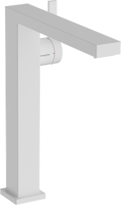 Mitigeur de lavabo Hansgrohe Tecturis E Fine 240 CoolStart avec bonde Push-Open en blanc mat