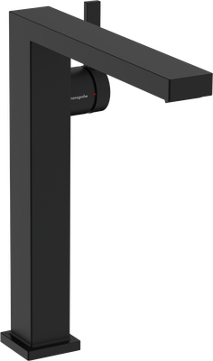 Mitigeur de lavabo Hansgrohe Tecturis E Fine 240 CoolStart avec bonde Push-Open en noir mat