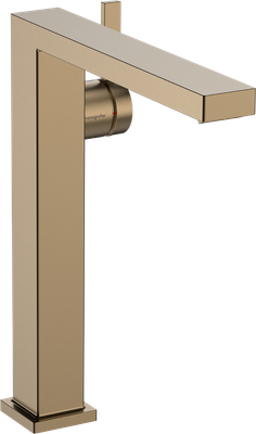 Mitigeur de lavabo Hansgrohe Tecturis E Fine 240 CoolStart avec bonde Push-Open en bronze brossé