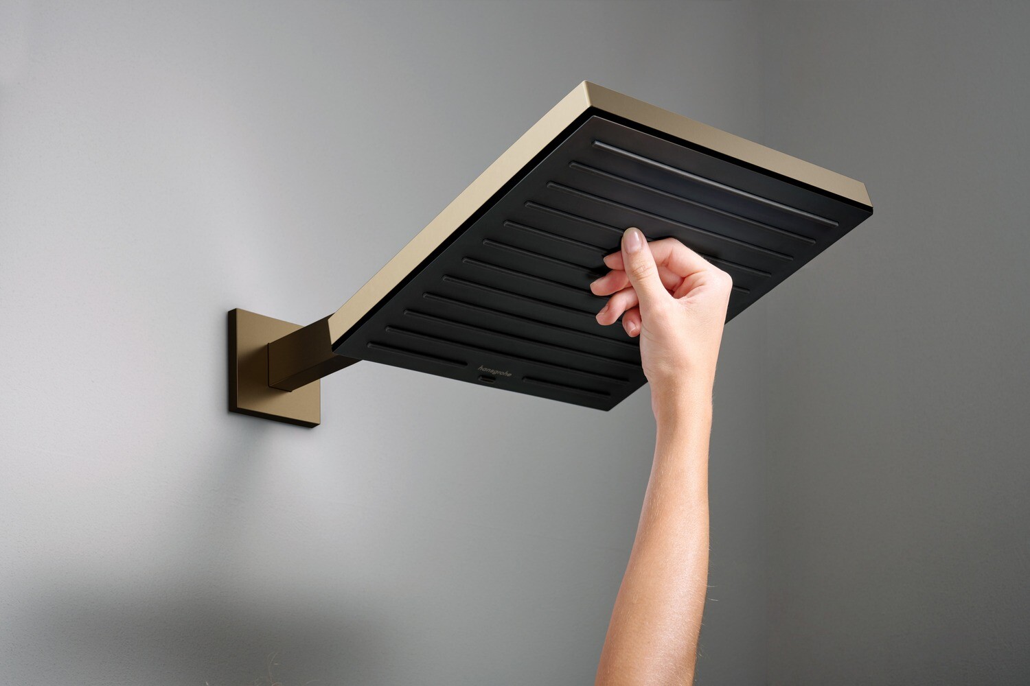 Douche de tête Hansgrohe Pulsify E 260 1 jet EcoSmart en bronze brossé
