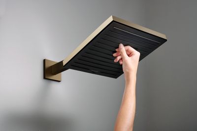 Douche de tête Hansgrohe Pulsify E 260 1 jet EcoSmart en bronze brossé