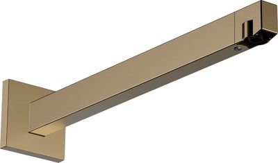 Hansgrohe Wall-Mounted Shower Arm E 390 mm with Square Escutcheon in Brushed Bronze