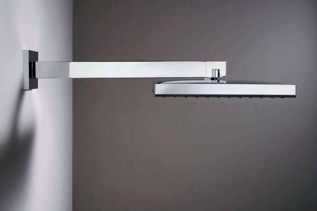 Hansgrohe E Wall-Mounted Shower Arm 390 mm with Square Escutcheon