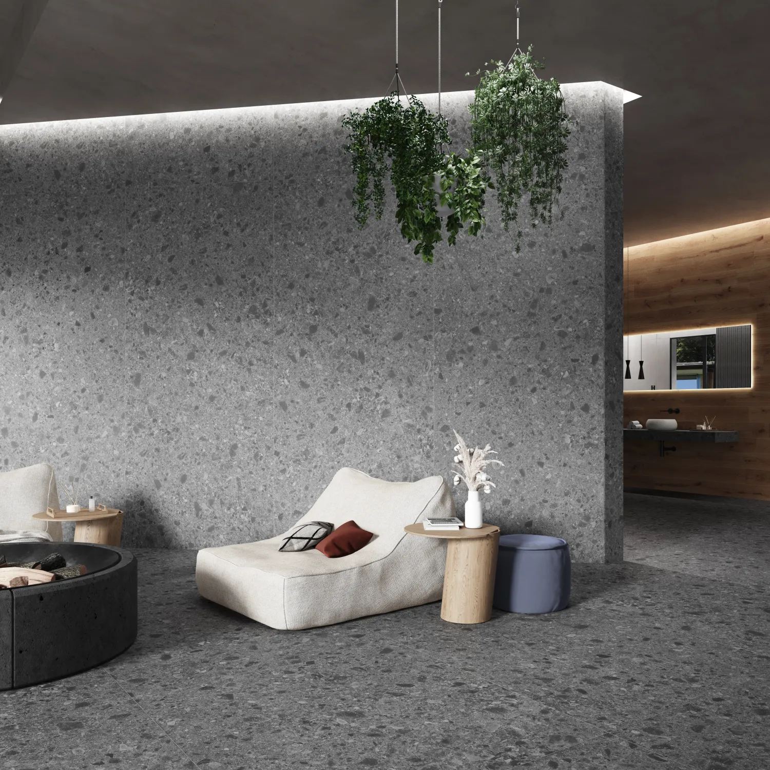 Grès cérame Boost Mix Smoke mat 120 x 120 cm - R10 - Atlas Concorde — vue 3
