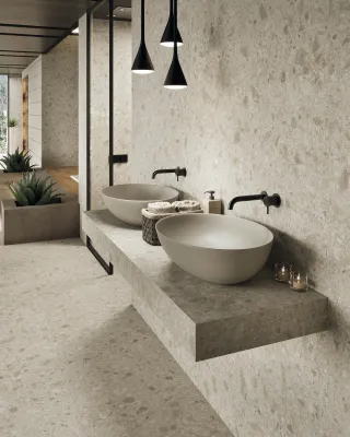 Grès cérame Boost Mix Ivory mat 120 x 278 cm - Atlas Concorde