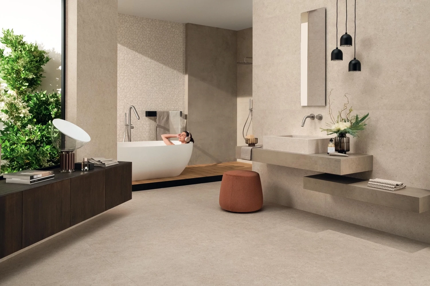 Grès cérame Boost Stone Ivory mat 60 x 120 cm - R10 - Atlas Concorde — vue 4