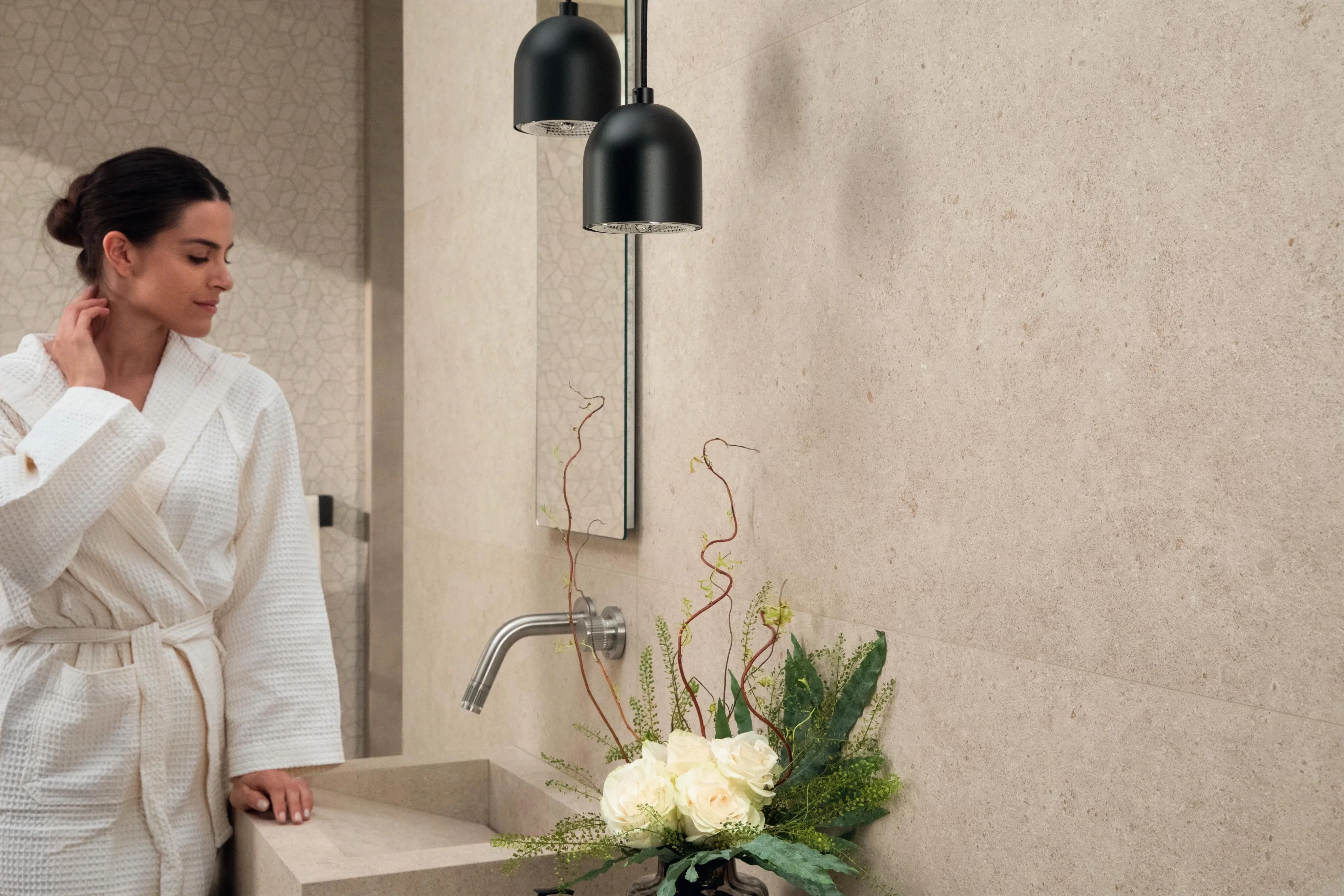 Grès cérame Boost Stone Ivory mat 60 x 120 cm - Atlas Concorde - vue 7
