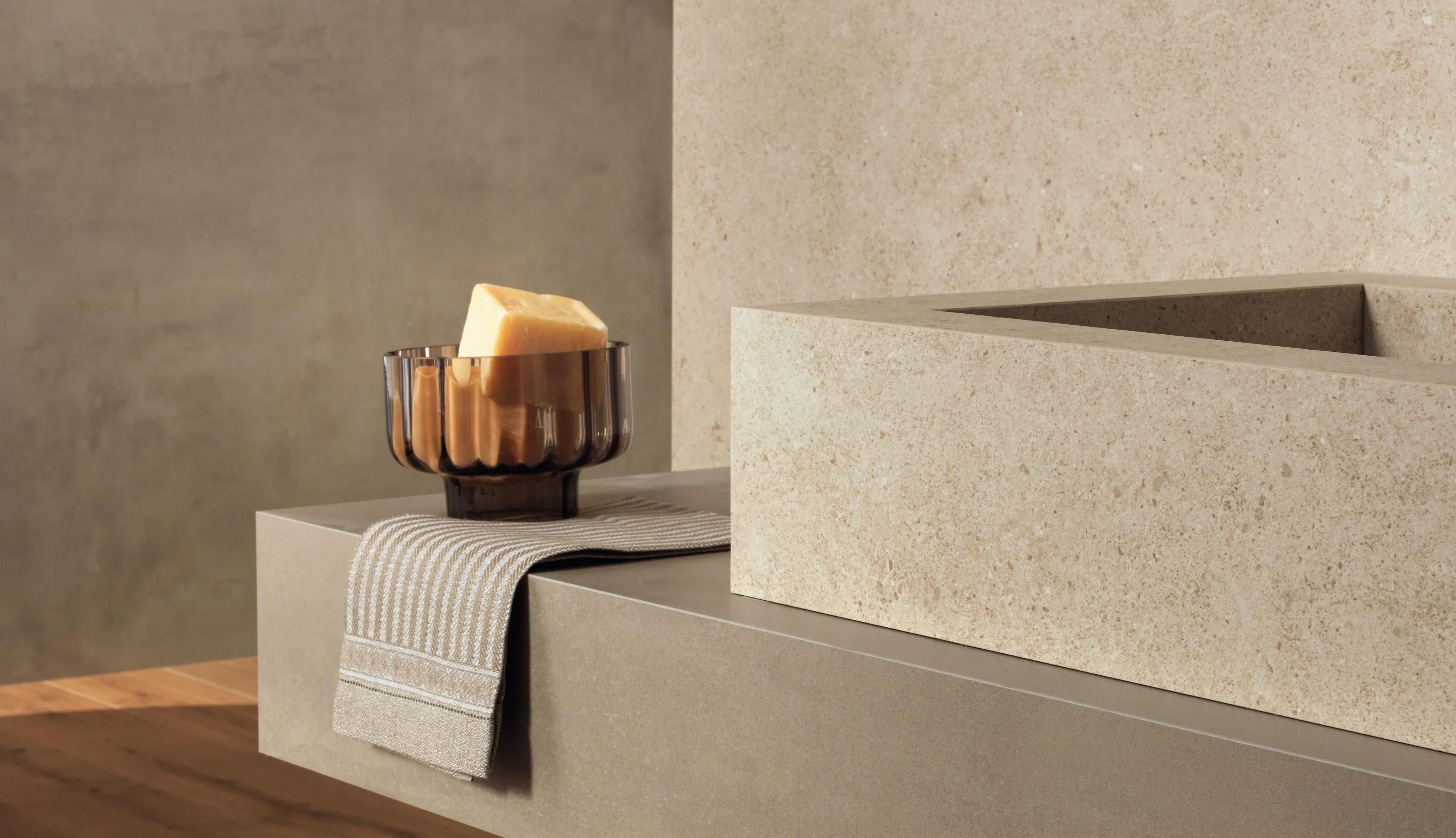 Grès cérame Boost Stone Ivory mat 60 x 120 cm - Atlas Concorde - vue 10