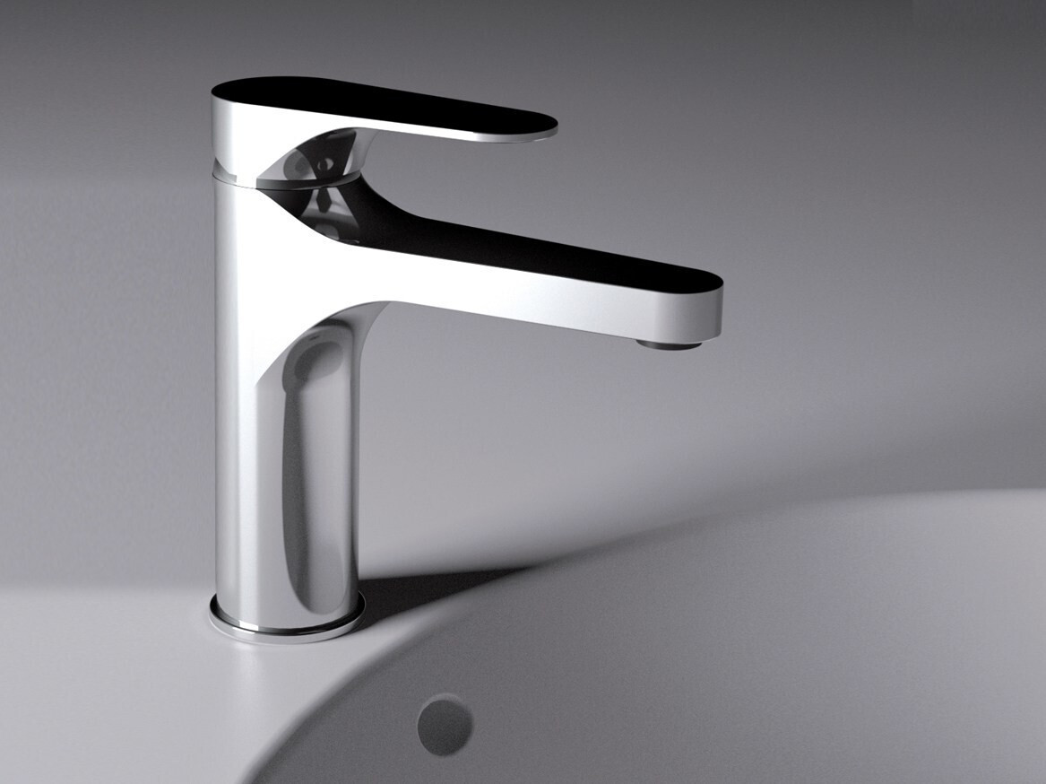Mitigeur de lavabo Remer Classline 86 en laiton chromé et sans garniture de vidage — vue 2