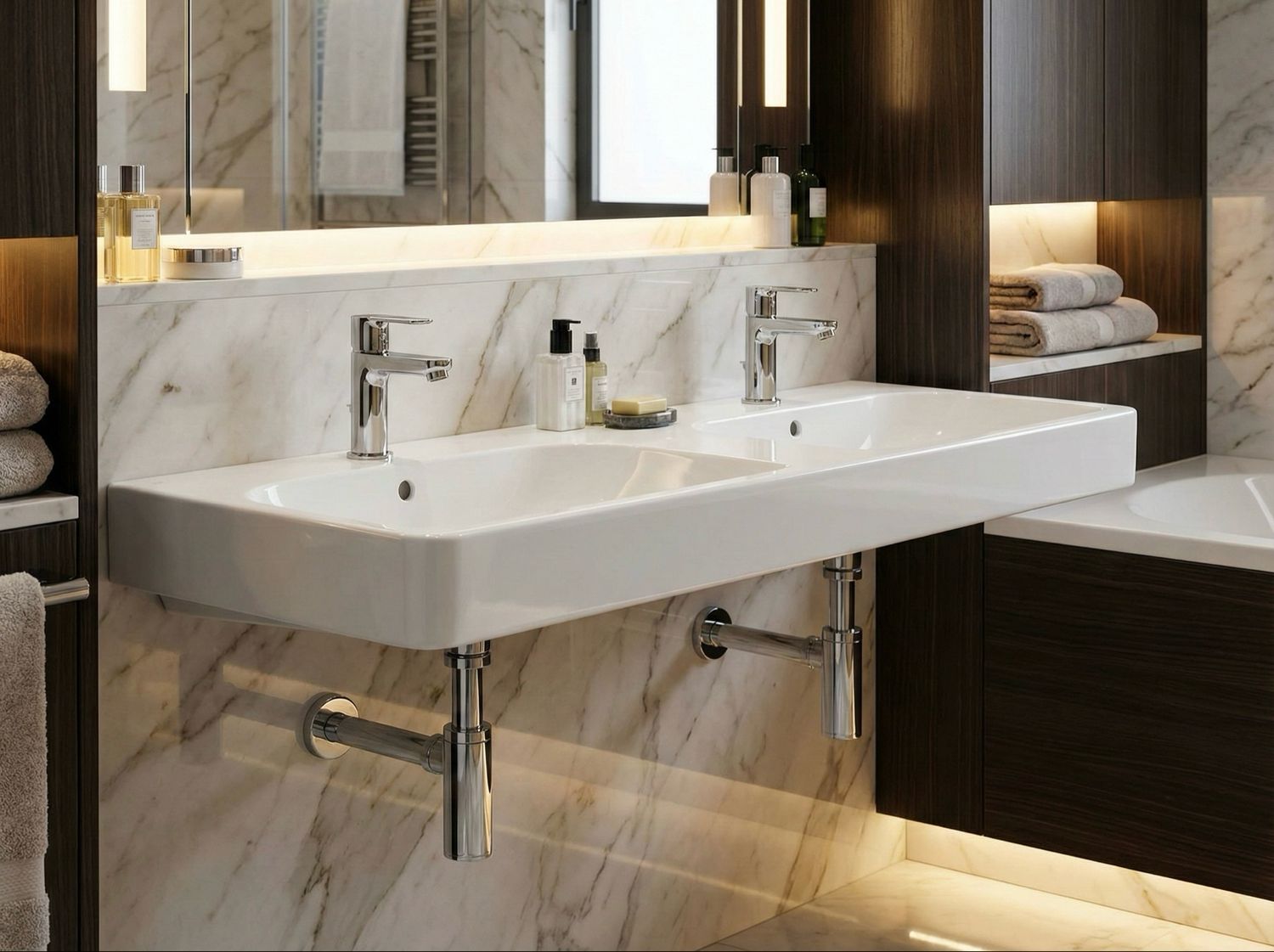 Geberit Smyle Square Double Washbasin 120 cm