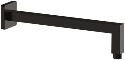 Bras de douche Remer carré 30 cm en noir mat