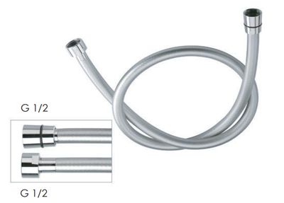 Flexible Remer PVC Metallic Shower Hose with Conical Connector (2 m)