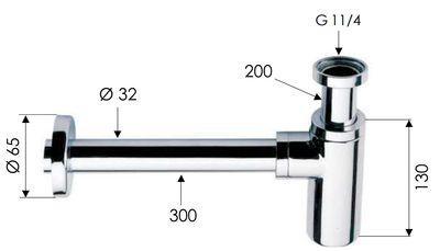 Chrome Round Remer Sink Siphon