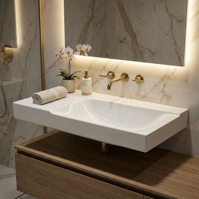 Geberit Xeno² 90 cm Washbasin with Left Storage Space and Without Tap Hole