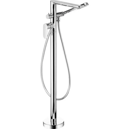 Deante Alpinia Floor-Mounted Bath/Shower Mixer Tap in Chrome Deante Alpinia Floor-Mounted Bath/Shower Mixer Tap in Chrome