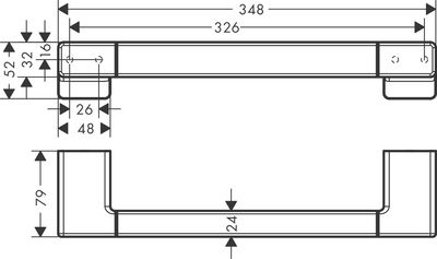 Barre d'appui Hansgrohe AddStoris en bronze brossé