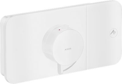 Module thermostatique encastré AXOR One avec 1 fonction en blanc mat